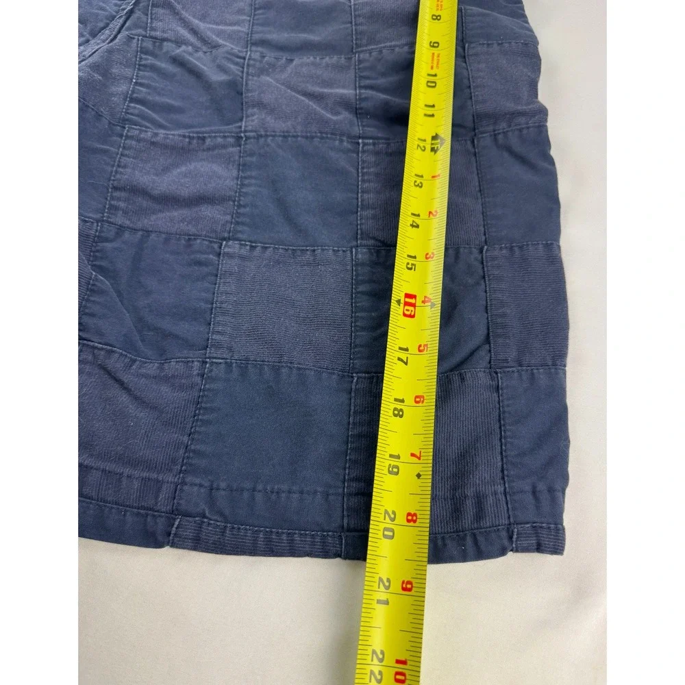 Chaps Mens 33 Navy Blue Patchwork Corduroy Shorts Flat Front Casual‎ Prep Cotton